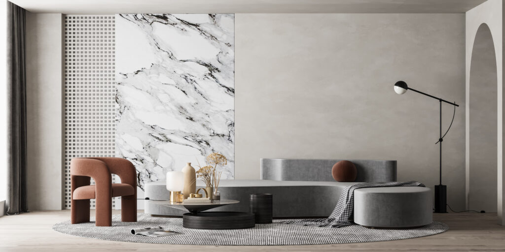 Interior Living Room Wall Mockup